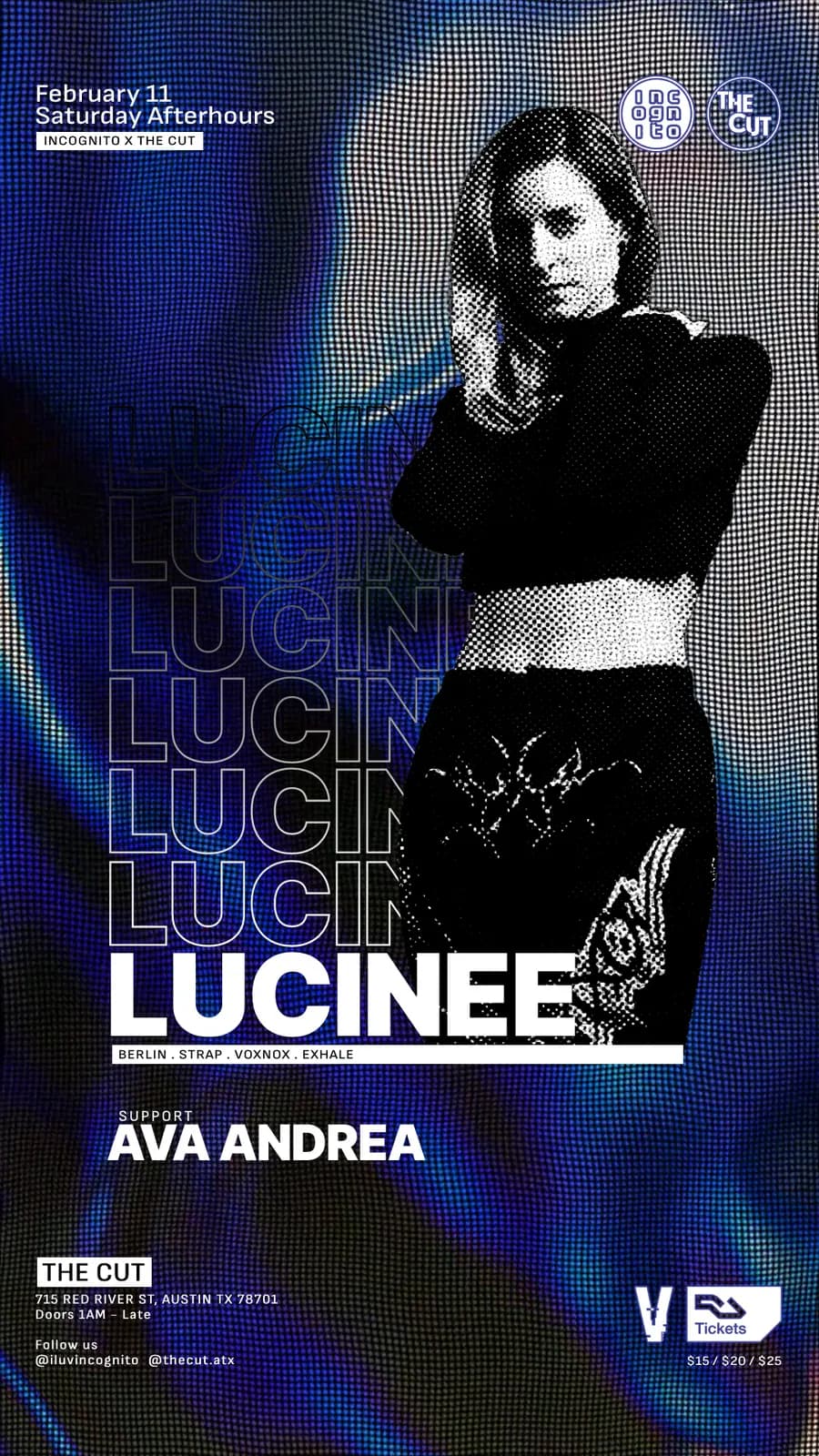 Flyer for Lucinee at The Cut