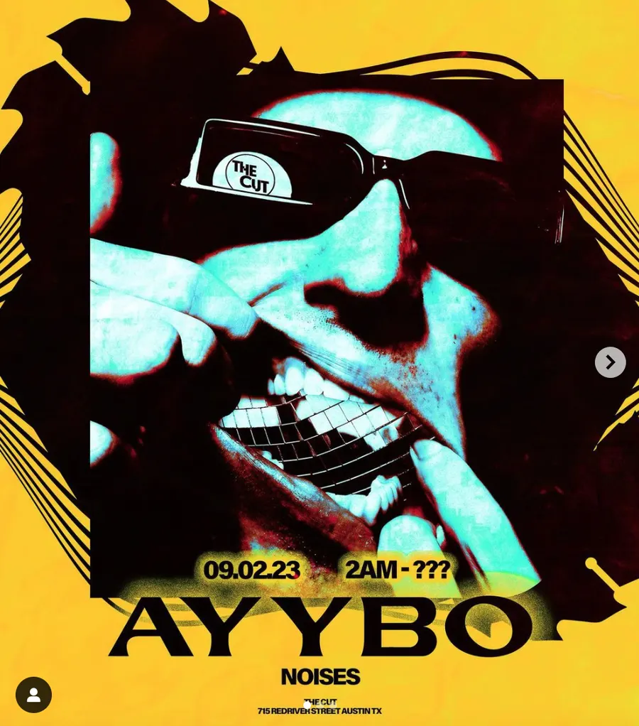 Flyer for AYYBO at The Cut