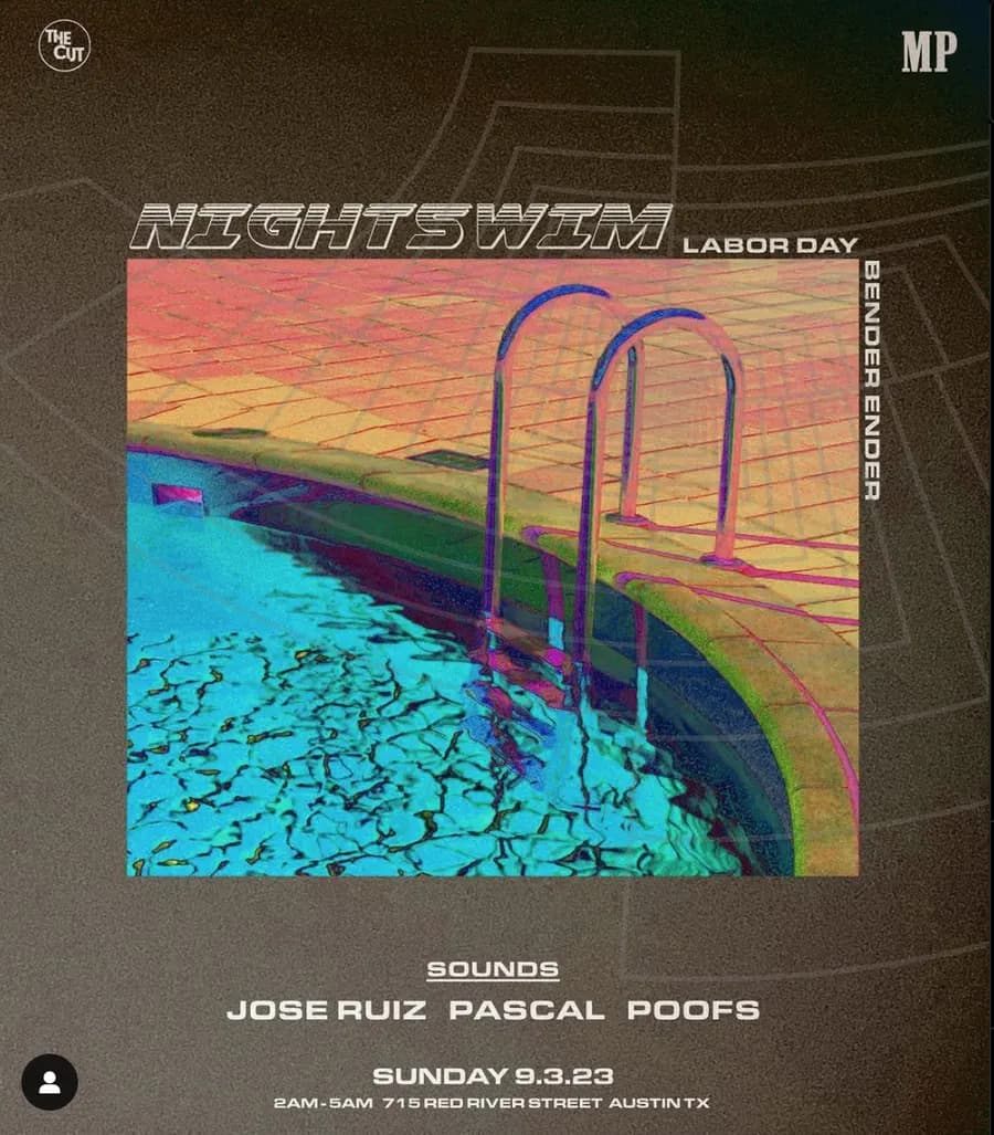 Flyer for NIGHTSWIM at The Cut