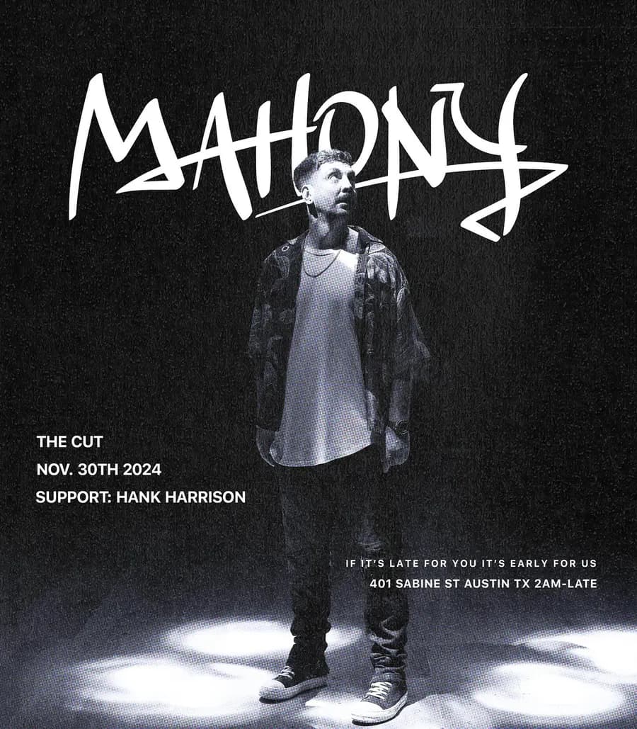 Flyer for Mahony at The Cut