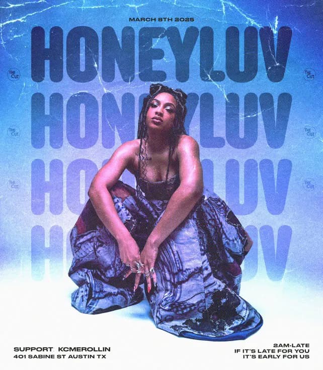 Flyer for HoneyLuv at The Cut