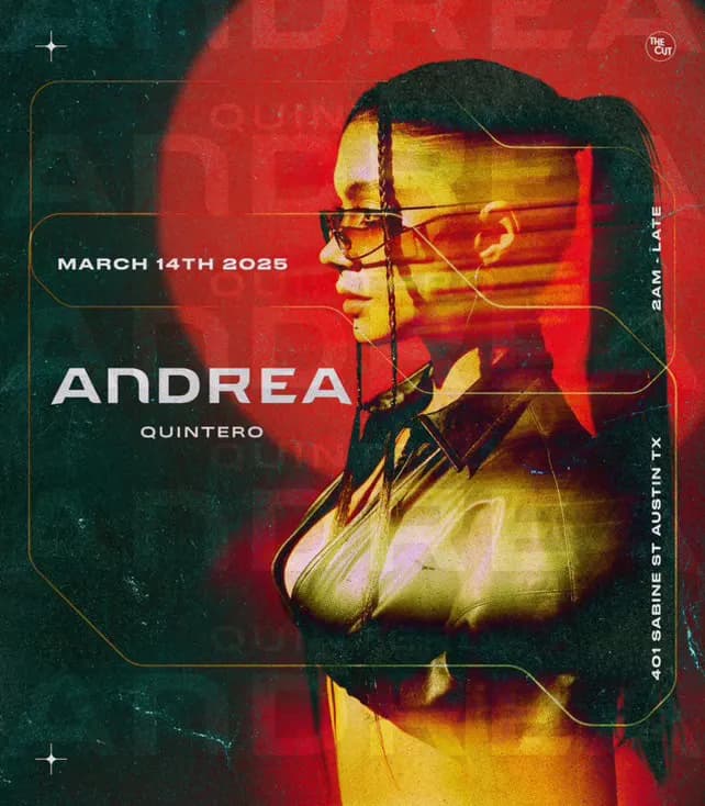 Flyer for Andrea Quintero at The Cut