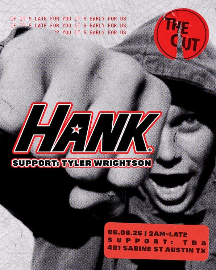 Flyer for Hank at The Cut