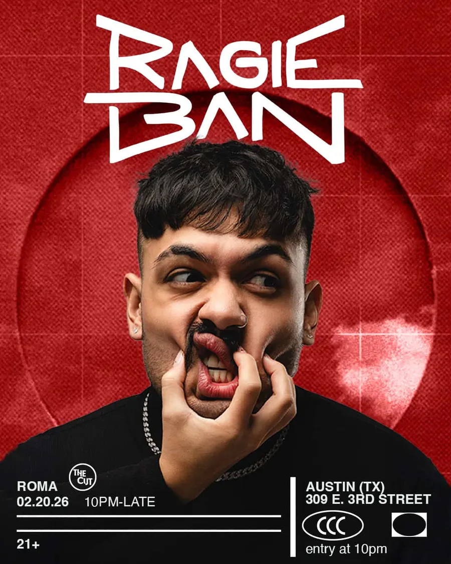 Flyer for Ragie Ban at Roma