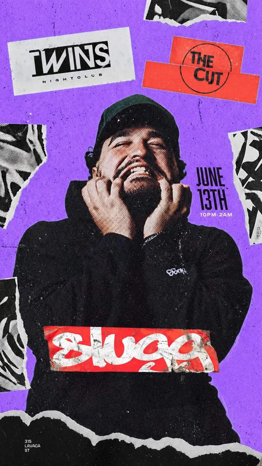 Flyer for slugg at Twins