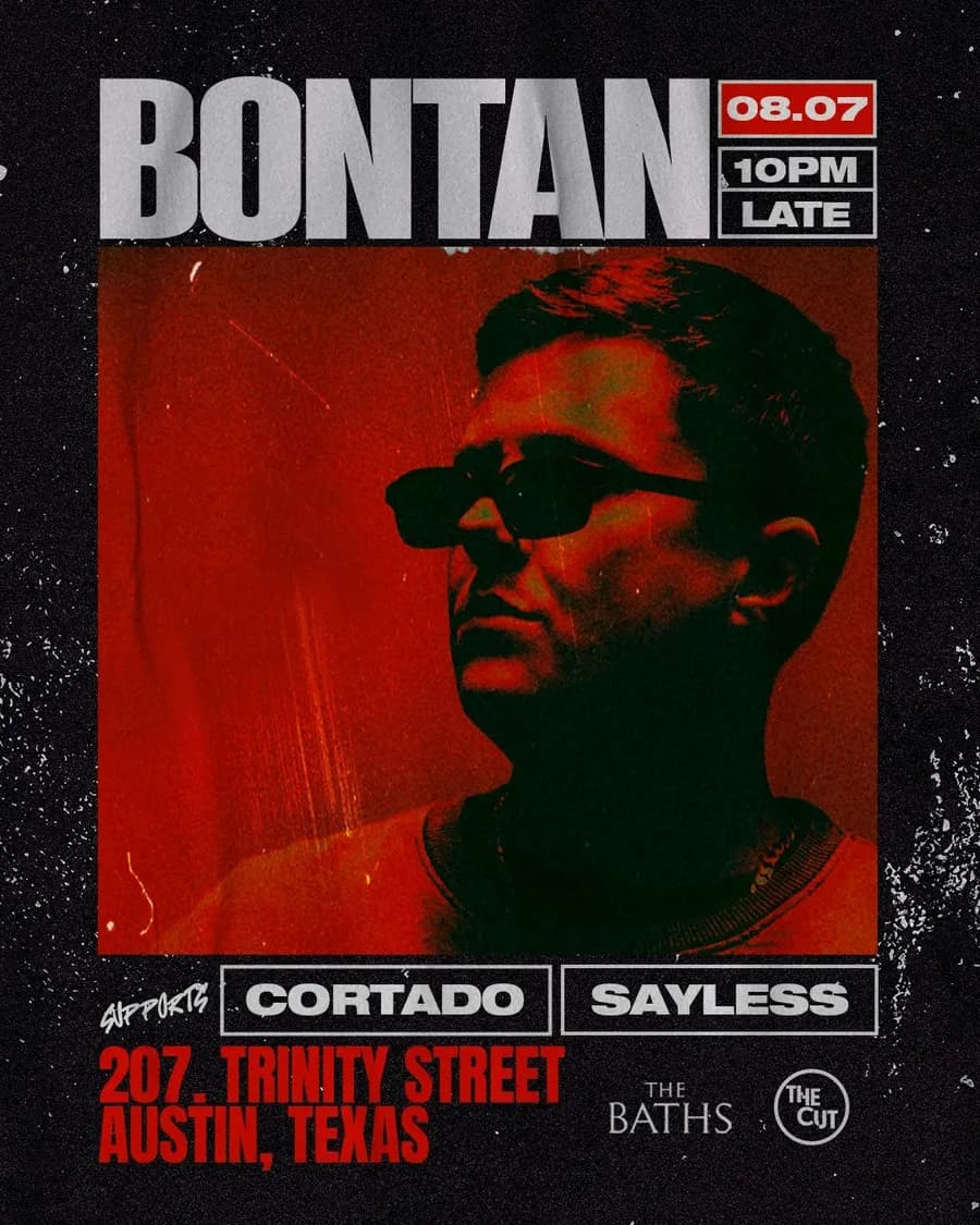 Flyer for Bontan at The Baths