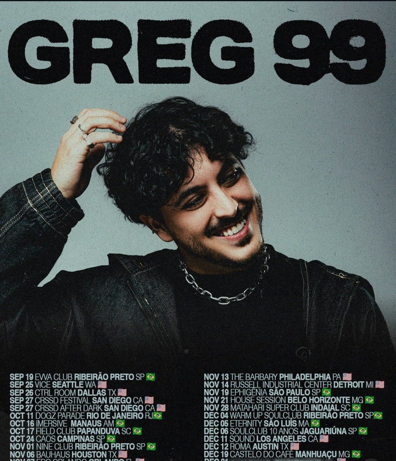 Flyer for GREG 99 at The Baths